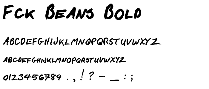 Fck Beans Bold font